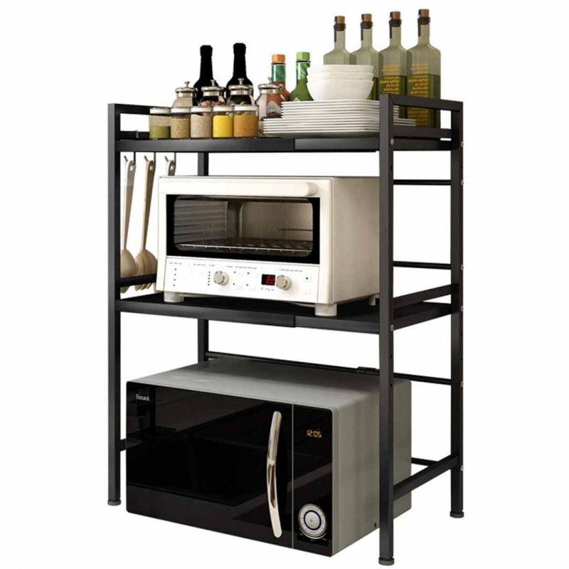 Extendable Microwave Oven Rack, 3 Tier Kitchen Shelf | Punjab ...