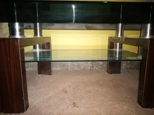 2 seater sofa and glass table sale in Karachi