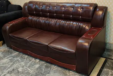 6 seater sofa set Dark Brown Lather in Gujranwala