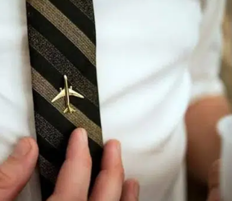 Airplane Badge Lapel Pin, golden for sale in lahor