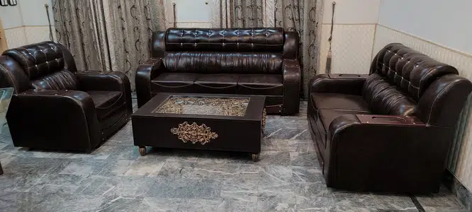 6 seater sofa set Leather bed dining and all house