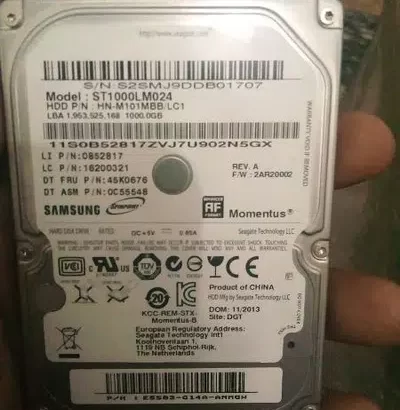 Laptop hard drive 1tb for sale in Gujranwala