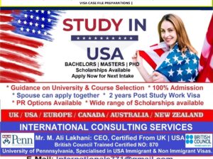 USA Study Visa Consultants in Karachi