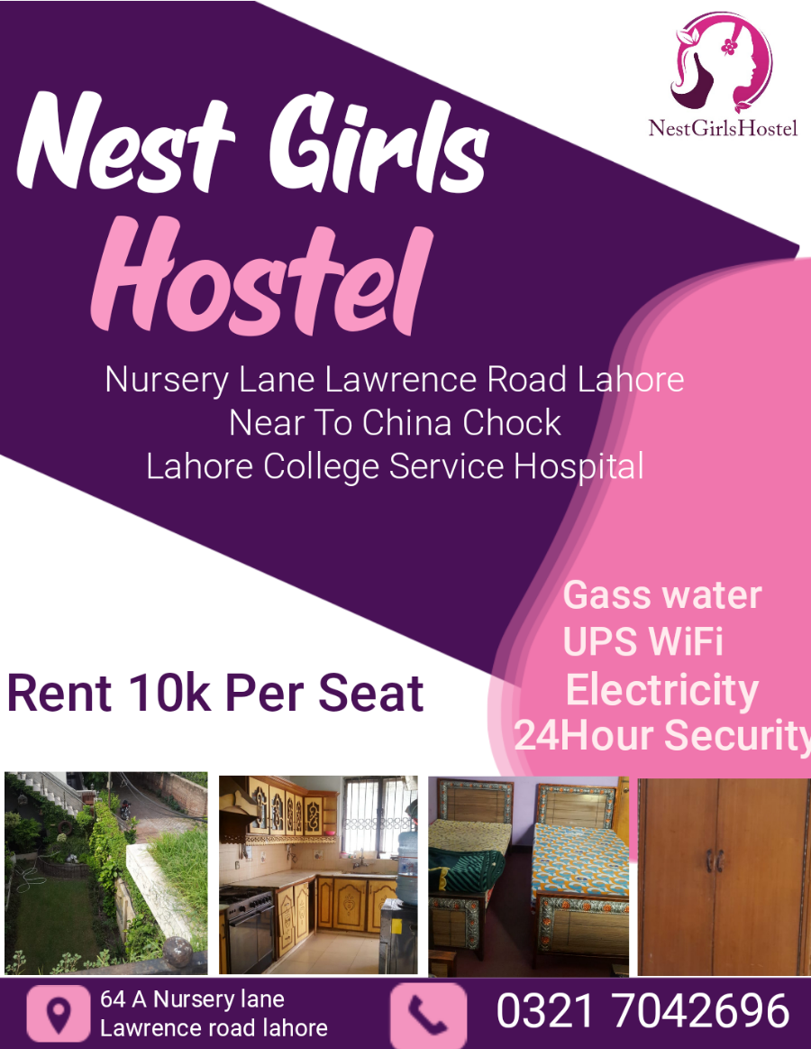 Furnished Hostel For Girls in lahore