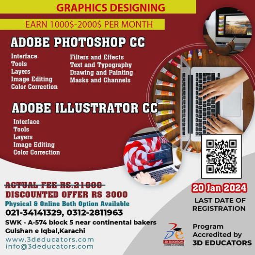 Now Become A Graphic Designer in Affordable Fee. R