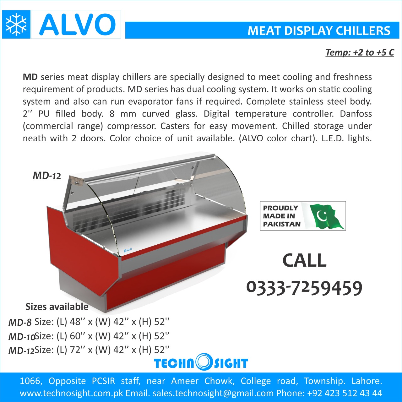 ALVO Meat Shop Equipment in Pakistan#Meat Display Chiller#Meat Hanging Chiller