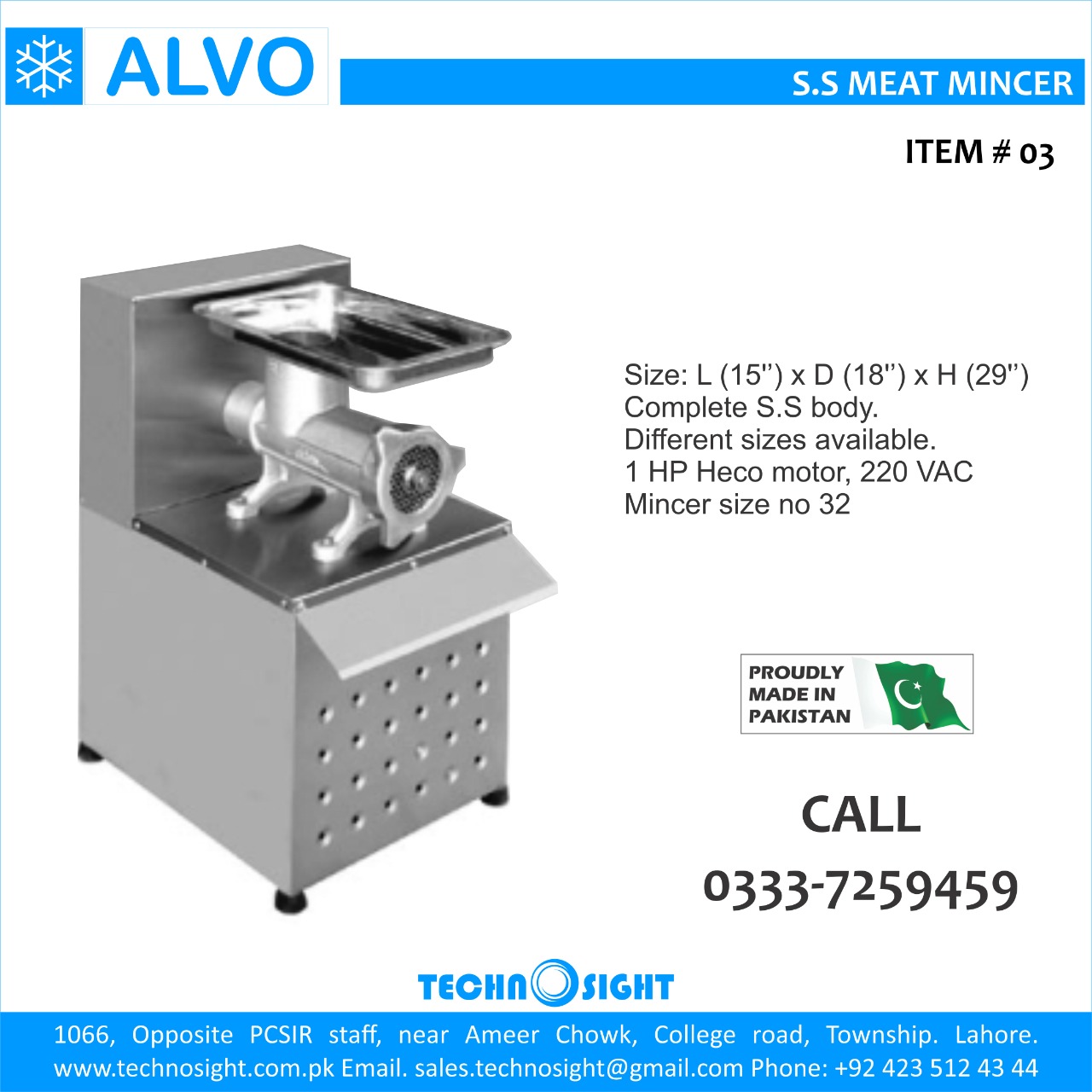 ALVO Carcass Hanging Chiller#ALVO Meat Display Chiller#Meat Shop Equipment in Pakistan#Fresh Meat Display#Meat Hanging Chiller