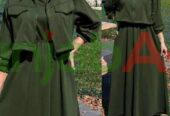 Winter 2PC Fleece Dress | Zipper Jacket + Long Frock