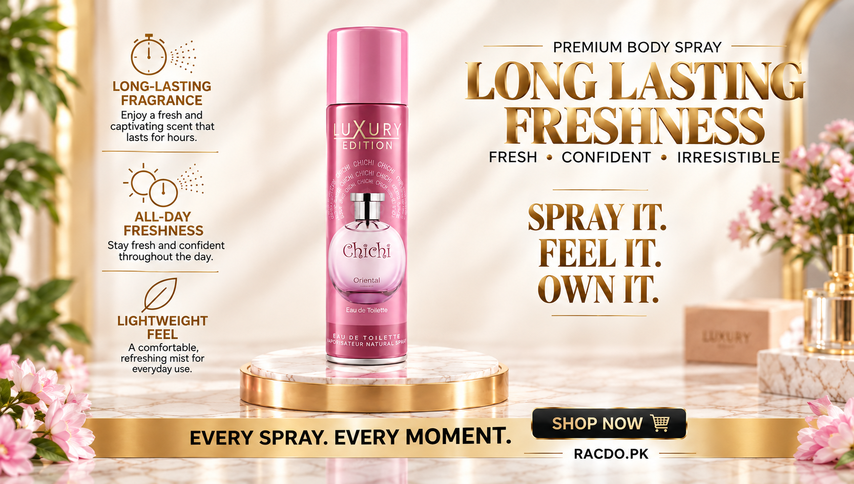 : Luxury Scent Body Sprays at Budget Prices – Racdo Pakistan