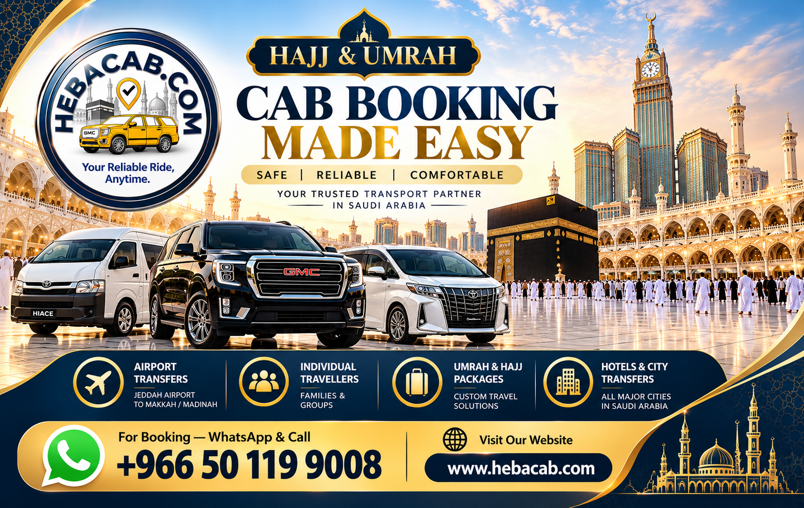 Reliable Jeddah, Makkah & Madinah Cab Service